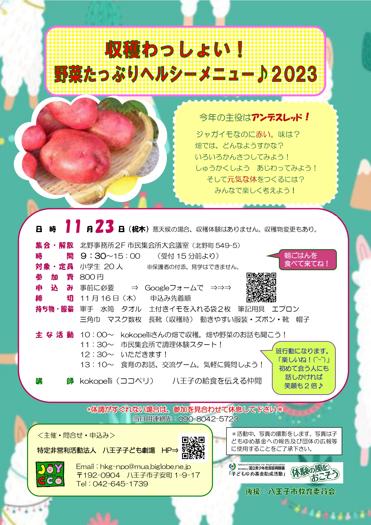 収穫わっしょいチラシ